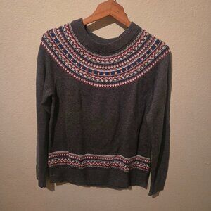 Gray women's fairisle sweater